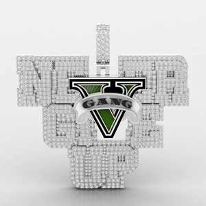 Colgante de Letra Personalizado para Hombre, Plata 925, Moissanita, Diamantes VVS, Estilo Hip Hop, para Fiesta - Product Image 1