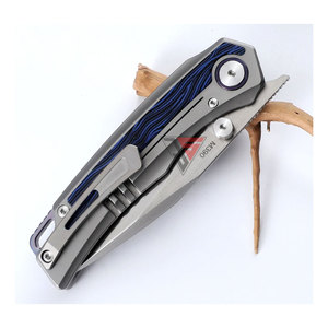 Cuchillo de bolsillo plegable de acero inoxidable afilado OEM/ODM hecho de hoja de acero inoxidable, mango de titanio - Product Image 6