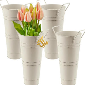 Pot de fleurs en métal galvanisé, fabriqué à la main, en relief, nouveau design, vintage et de luxe, pour la décoration de la maison et du jardin. - Product Image 2