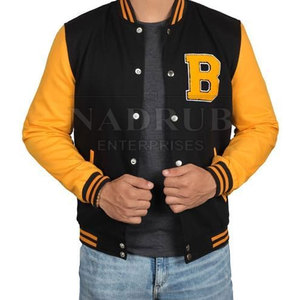 Vente en gros Veste Letterman en polaire pour homme Veste Letterman personnalisée en polaire quantité minimale de commande bas Qualité supérieure à vendre - Product Image 1