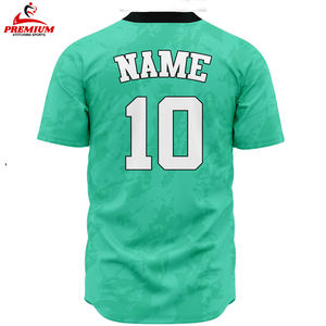 Camisetas de Béisbol Personalizadas Sublimadas con Dos Botones para Adultos, Transpirables y que Absorben la Humedad - Product Image 6