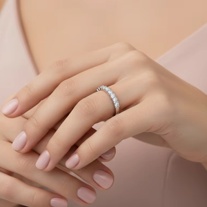 Modern Women's Signature Stacking <b>Band</b> <b>Ring</b> For Wedding Party Anniversary Gift Romantic Celebrations - Product Image 5