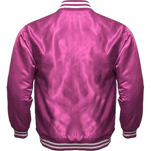 Chaqueta Universitaria Exclusiva para Hombre, Blanca, de Satén, con Cierre Completo, Logotipo Personalizado Impreso, Cuello Alto, Material de Lona, para Baloncesto - Product Image 6
