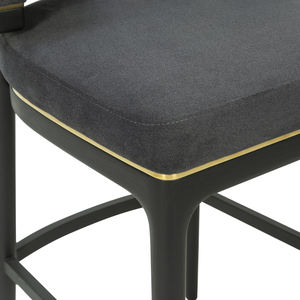 Silla de Bar moderna directa de fábrica, asiento tapizado con marco de madera maciza y metal, taburete alto cómodo para cocina o Bar Vietnam - Product Image 5