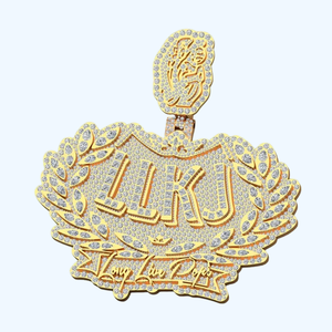 2024 nuevo collar de plata de ley 925 personalizado totalmente helado VVS Moissanite diamante colgante estilo Hip Hop plata chapada en oro hinduismo - Product Image 1