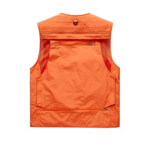 Haute qualité maille multi-poches Cargo gilet randonnée tactique extérieur Cargo vêtements de travail gilet personnalisé fermeture éclair hommes utilitaire gilet - Product Image 4