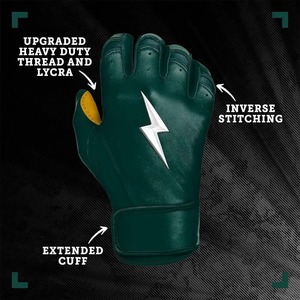 Baseball Batting Gloves PU Leather and Stretch Mesh Fabric Sport Training Gloves - Product Image 4