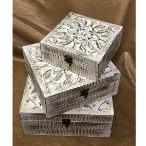 New Design Wooden Storage <b>Box</b> Handcrafted Design Natural Wood <b>Box</b> Mango and Acacia Wood <b>Keepsake</b> <b>Box</b> with Multiple Use - Product Image 2