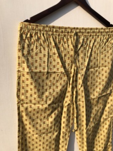 Pyjama indien en coton jaune à motifs floraux, ensemble de nuit, tenue de soirée, pyjama fait main, ensemble imprimé, cadeau pour elle - Product Image 4
