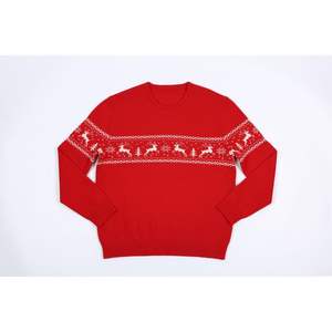 OEM Pull à col rond à manches longues pour hommes, coupe régulière, design personnalisé, laine-cachemire, Noël, Noël, pull moche d'automne fin - Product Image 2