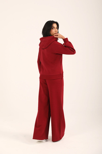 Survêtement Jogging à Capuche Zippé pour Femme, Style Urbain Vintage, en Molleton Bouclette, avec Broderie Effet Vieilli, Personnalisé par le Fabricant - Product Image 3