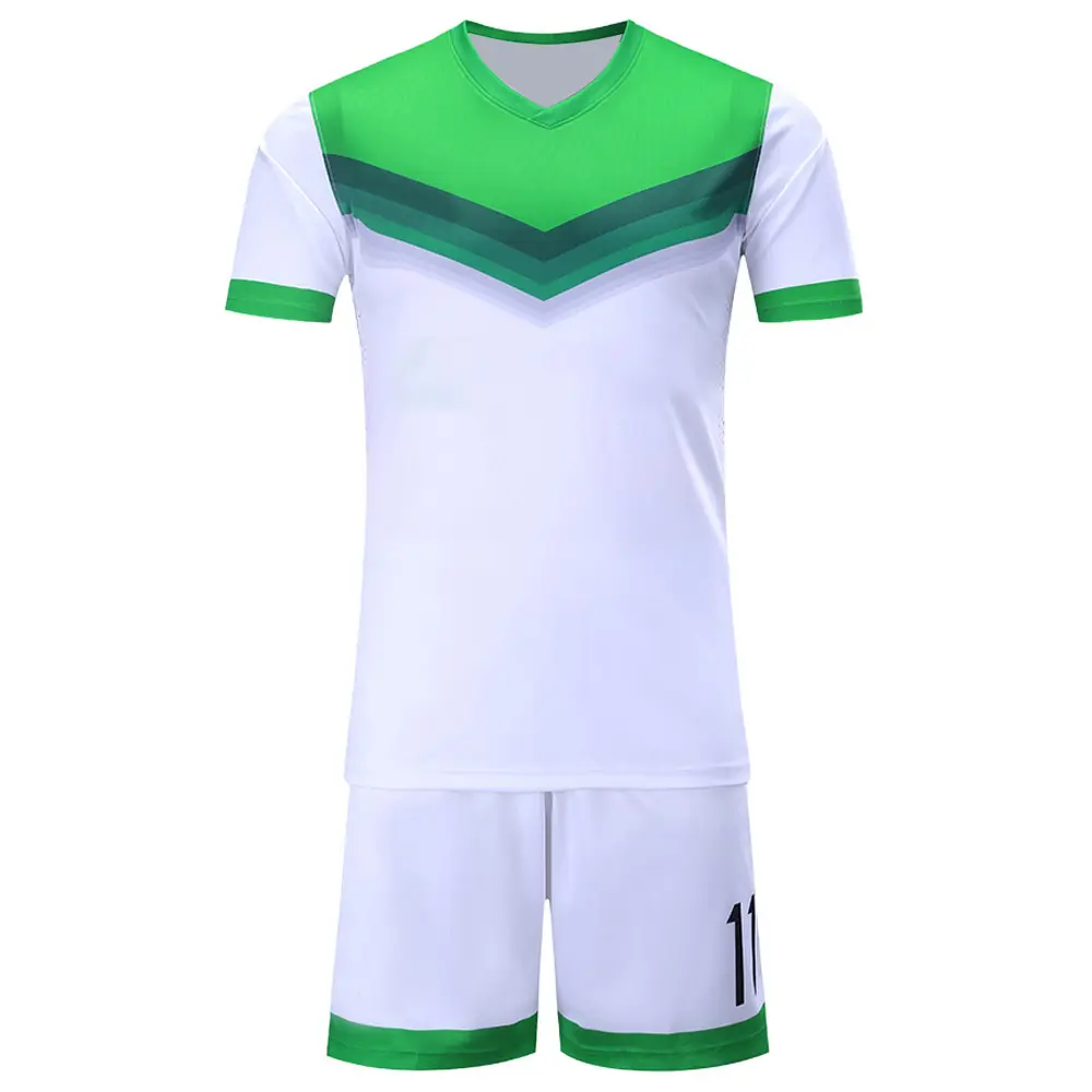 Custom Made Custom Design Fußball tragen Sublimation Fußball Set Uniform Fußball Trikots Full Team Set