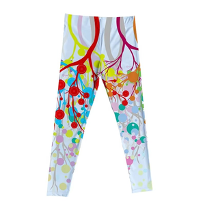 Mallas de gimnasio de cintura alta personalizadas para mujer tela de punto transpirable sin costuras diseño sublimado con colocación de logotipo - Product Image 4