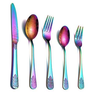 Highly Sought Metal Cutlery <b>Set</b> with Gold Finished Handle Customized Size Eco-Friendly Manufactured Supplied India for Weddings - Product Image 6