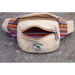 Riñonera de cáñamo duradero de primera calidad, multicolor, ecológica, ajustable, Hippie, multibolsillo, Natural, Bohemia, vegana - Product Image 4