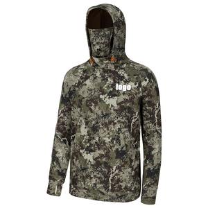 Wholesale Custom Outdoor Fishing Fleece Hoodie with <b>Neck</b> <b>Gaiter</b> Water Resistant Performance Hunting Sweatshirt Fishing Hoodie - Product Image 1