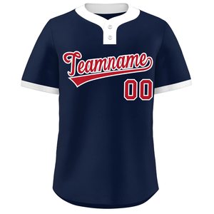 Pro Fit Baseball Jersey boutonné maille tissu Softball chemise équipe personnalisée broderie attirail sergé séchage rapide jeunesse uniforme USA - Product Image 1