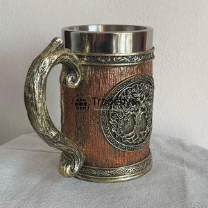 Taza de madera de estilo orgánico Taza de bebida regalable para hogares minimalistas de vida y naturaleza de Tradebyd - Product Image 3