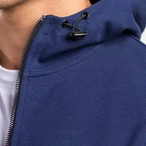 Sweat à capuche zippé sur mesure de bonne qualité pour homme, fabrication directe d'usine, impression personnalisée, sweat à capuche zippé intégral pour homme - Product Image 4