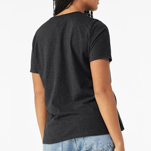 Camisetas de algodón para mujer, camisetas informales de manga corta, cuello redondo, Camiseta básica holgada de verano, camisetas de corte Regular Heather - Product Image 6