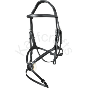 Mexican Noseband Horse Bridle Trust Figura ecuestre 8 Estilo de cuero acolchado - Product Image 1