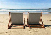 Chaise de plage en bois moderne et légère avec design pliable, chaise de randonnée portable et durable pour la plage, la piscine, le parc, le camping