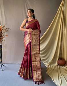 BEAU SAREES AVEC BORDURE TISSANT JACQUARD - Product Image 3
