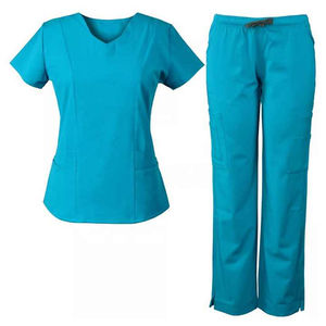 Uniforme de Enfermería de color personalizado, uniforme de médico transpirable con cuello en V, trajes de mujer para médicos y enfermeras - Product Image 4