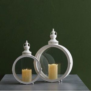 Linterna de suelo de acampada para interior/exterior, farol de hierro metálico con vidrio, vela de uso decorativo de Navidad para el hogar, novedad - Product Image 6