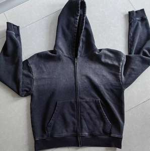 Sweat-shirt tendance à logo personnalisé imprimé, délavé, décontracté, 100% tissu, délavé au soleil, effet délavé à l'acide, sweat-shirt surdimensionné unisexe - Product Image 3