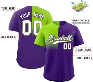 Maillot de baseball à sublimation contrastée de couleur maille respirante séchage rapide performance ajustement personnalisé vêtements d'équipe jeunesse/adulte OEM - Product Image 6