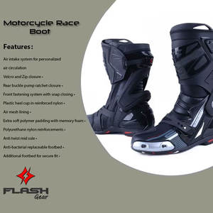 Wholesale <b>Men</b> Power Track Racing Motorbike Boots Windproof Plus Size Breathable Quick Dry Motorcycle Racing <b>Shoes</b> - Product Image 4