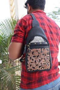 Riñonera occidental de piel de vaca hecha a mano para mujer, bolso de cuero de estilo vintage para mujer, riñonera cruzada, riñonera versátil - Product Image 5