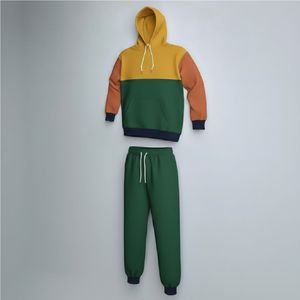 90s Style <b>Retro</b> <b>Tracksuit</b> Set Heavyweight Cotton Fleece Oversized Plain Blank Hoodie Jogger Set USA Europe Market Trend Top - Product Image 1