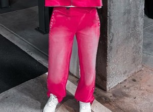 Fabricant sur mesure OEM pantalon de jogging pour homme délavé à l'acide pantalon de survêtement en coton éponge français strass délavé au soleil - Product Image 6