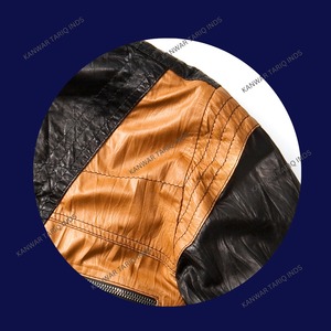 Personnalisé hommes 350 GSM poids lourd français éponge à capuche fermeture éclair pull hiver cuir luxe vestes grande taille hommes vestes - Product Image 5