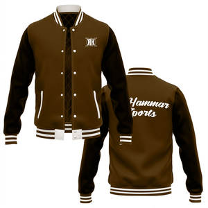 Chaqueta de béisbol de lana de secado rápido personalizable Unisex, bombardero universitario sostenible con diseño de Letterman para hombres y mujeres, temporada de primavera - Product Image 6