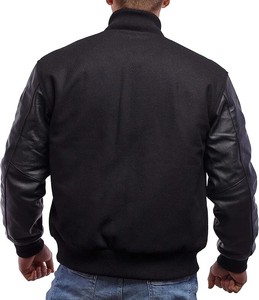 Fratres เสื้อแจ็คเก็ตเบสบอลแขนเสื้อหนัง PU ปักตามสั่ง - Product Image 2
