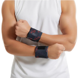 Deportes Fitness y entrenamiento de fuerza muñequeras vendaje de poliéster ajustable para levantamiento de pesas transpirable soporte deportivo - Product Image 1