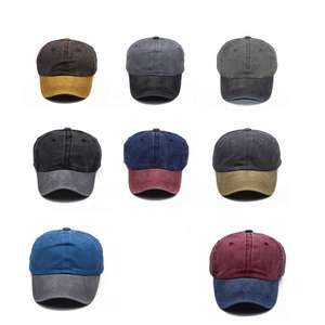 Casquette vintage unisexe à 6 panneaux, casquette de baseball brodée sportive avec logo personnalisé, panneau avant vieilli - Product Image 4