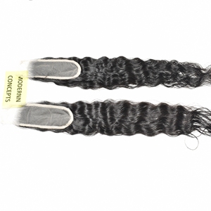 100% Raw Unprocessed Virgin Cuticle Aligned Indian Human Hair <b>Extensions</b> 2*6 HD Lace Closure Wavy Vendor Styles Human Hair - Product Image 3