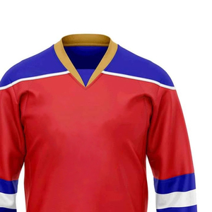 Maillot de hockey sur glace professionnel personnalisé sublimé avec tissu évacuant l'humidité léger et durable pour les équipes de jeunes et d'adultes - Product Image 4