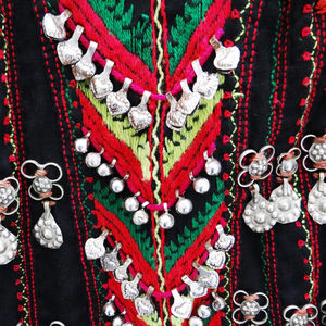 Amazing New Floor-Length Banjara Tribal Dress Vintage Style Red & <b>Black</b> with Custom Logo Eco-Friendly <b>Lace</b> Decoration Beads - Product Image 6