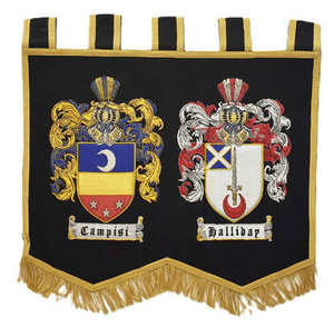 Insignias de marco de encaje bordado a mano hermoso escudo familiar estilo clásico personalizado - Product Image 2