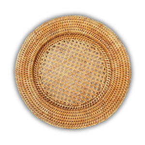 Artisan WOVEN RATTAN <b>PLACEMATS</b> CHARGER PLATES Handcrafted Elegance Formal Dining, Wedding Receptions, and Luxury Home Decor - Product Image 1