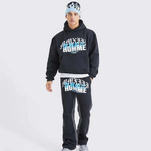 Sweat à capuche surdimensionné pour hommes en coton mélangé Sweat à capuche de haute qualité en éponge française avec motif 3D Pull-over à capuche - Product Image 3