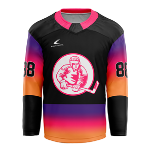 Jersey de hockey sobre hielo para adultos jóvenes al por mayor, MOQ bajo, Diseña tu propio uniforme de hockey sobre hielo hecho a medida con pantalones de concha - Product Image 3