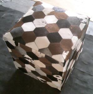 Tabouret en cuir de vachette en gros, confortable, fait à la main, produit de manière éthique, finition naturelle, meubles, exportation, approvisionnement en Inde pour le meilleur - Product Image 6