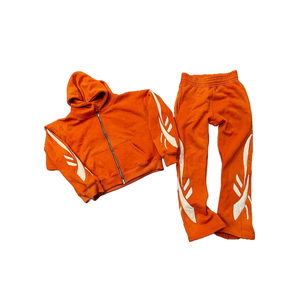 ชุดวอร์มทรงบานสำหรับผู้ชายชุดออกกำลังกายผ้าฝ้าย100% พิมพ์โลโก้ได้ตามต้องการชุดออกกำลังกายในยิมตัวเลือกขนาดพิเศษสำหรับ - Product Image 1