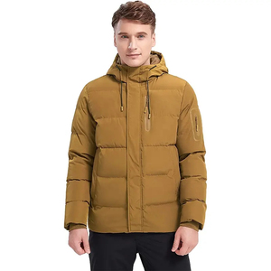 New Arrival High Quality Casual <b>Men's</b> Nylon Solid Puffer <b>Jackets</b> Stand Collar Winter Wear Breathable Customized Colors Custom - Product Image 2
